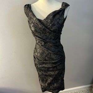 Teri Jon Rickie Freeman Off Shoulder Cocktail Dress